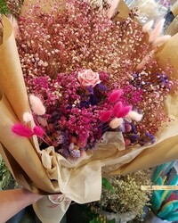 장미 안개 프리저브드플라워 드라이플라워 꽃다발/부산지역꽃배달(기장강서구제외입니다)