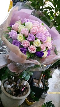 퍼플비누꽃꽃다발(45송이)/부산지역만배송이가능합니다(기장 강서구제외입니다)