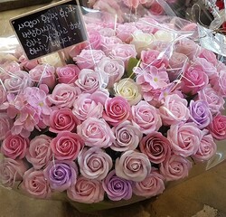 백송이비누장미꽃바구니/프로포즈생일축하기념일,,승진영전감사,개업꽃바구니/부산지역만 배송가능합니다