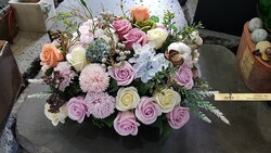 비누꽃조화드라이플라워믹스  수반 꽃꽂이 센터피스~/테이블꽃꽂이/-부산지역만배송이가능합니다(강서구기장제외)