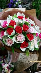 30송이 레드비누꽃 돈!꽃다발~/부산지역만배송이가능합니다/(선물하실현금은 별도로 입급부탁드립니다)