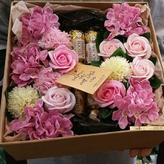 수국비누꽃페레로머니플라워꽃박스/부산지역만배송이 가능합니다(강서구기장제외입니다)