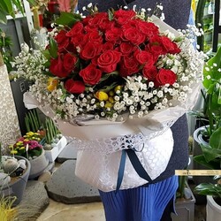 50송이장미꽃다발/부산지역꽃배달/기장강서구제외입니다