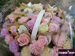 환갑회갑축하 60송이 비누꽃 돈꽃바구니/부산지역만 배송이 가능합니다(선물하실현금은 별도로 입급부탁드립니다)