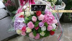 수국리치비누꽃바구니-부산지역만 배송이 가능합니다