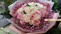 핑크러브40송이/부산지역꽃배달/기장강서구제외입니다