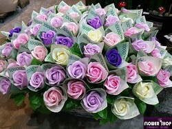 칠순고희연70송이비누꽃 돈!꽃바구니~~/부산지역만배송이가능합니다(선물하신현금은 별도로 입금부탁드립니다