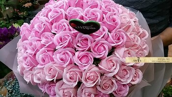 백송이 연핑크톤 비누장미꽃다발~~/부산지역만 배송이 가능합니다
