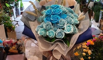 파란장미비누꽃꽃다발 ~~~-부산지역만 배송이가능합니다